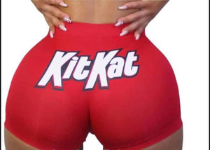 Red Kit Kat Snack Shorts